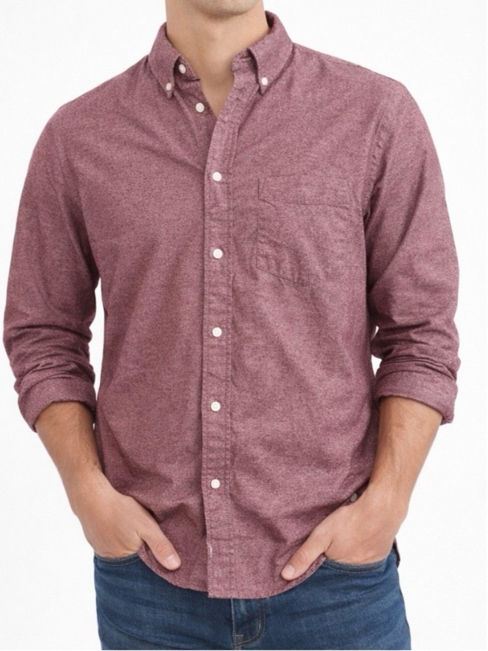 Goodfellow & Co Burgundy Button-Down Shirt – Size L